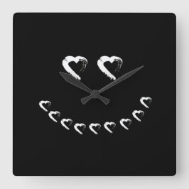 Boo Heart Wall Clock Quadratische Wanduhr