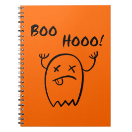 Boo Hooo Halloween Ghost Light Monotone Notizblock