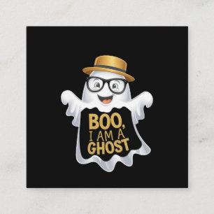 Boo, ich bin ein geistlicher Spaß für Halloween-Li Quadratische Visitenkarte