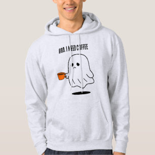 Boo, ich brauche Kaffee Lustiger Geist Grafik Hood Hoodie