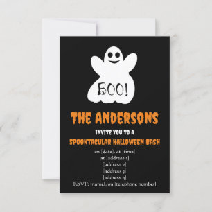 BOO ! Invitation de fantôme d'Halloween
