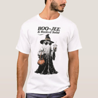 Boo-Jee & Booked Solid Retro-Geist Halloween T-Shirt