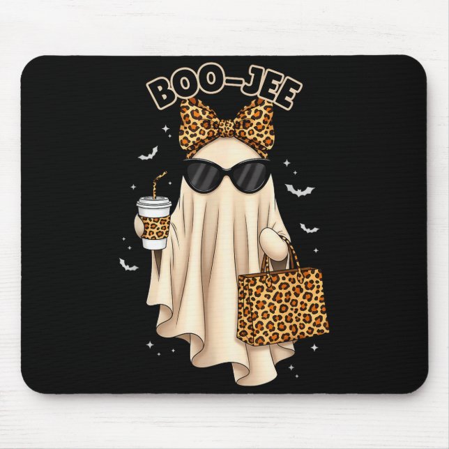 Boo Jee Boujee Ghost Halloween October Vibes Soky  Mousepad (Vorne)