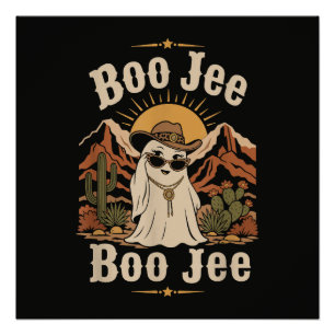 Boo JEE Cowboy Geist Halloween Poster