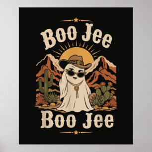 Boo JEE Cowboy Geist Halloween Poster