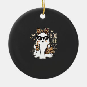 Boo Jee Cute Geist Halloween Leopard Design_1 Keramik Ornament