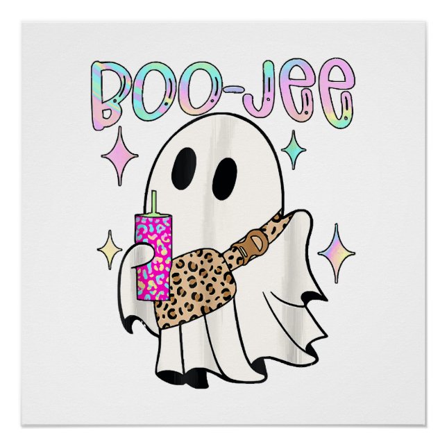 Boo Jee Funny Halloween Ghost Poster (Vorderseite)