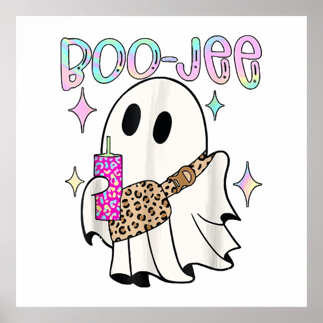 Boo Jee Funny Halloween Ghost Poster (Vorne)