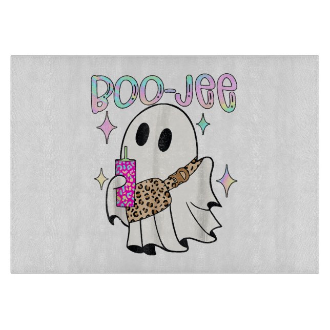 Boo Jee Funny Halloween Ghost Schneidebrett (Vorderseite)