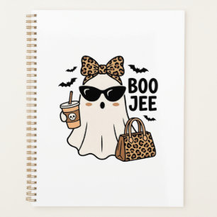 Boo Jee Geist Halloween Leopard Schleife Vektor De Planer