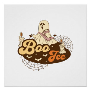 Boo-Jee Geist Halloween lustig Poster
