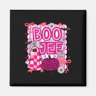 Boo Jee Ghost Coffee Coquette Bow Halloween Girl W Magnet