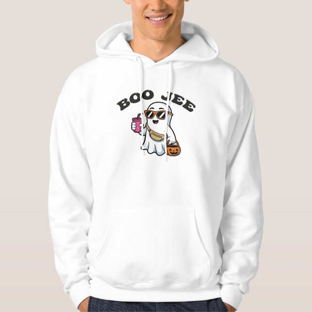 BOO-JEE Ghost – Funny Boujee Halloween Design Hoodie (Vorderseite)