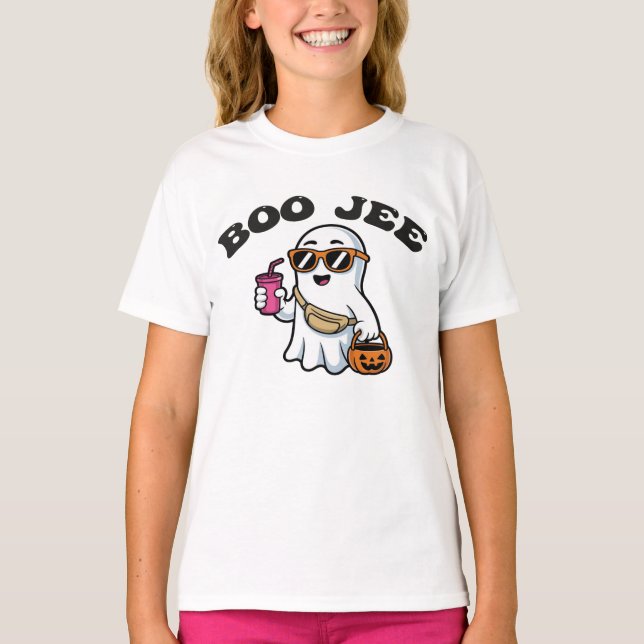 BOO-JEE Ghost – Funny Boujee Halloween Design T-Shirt (Vorderseite)