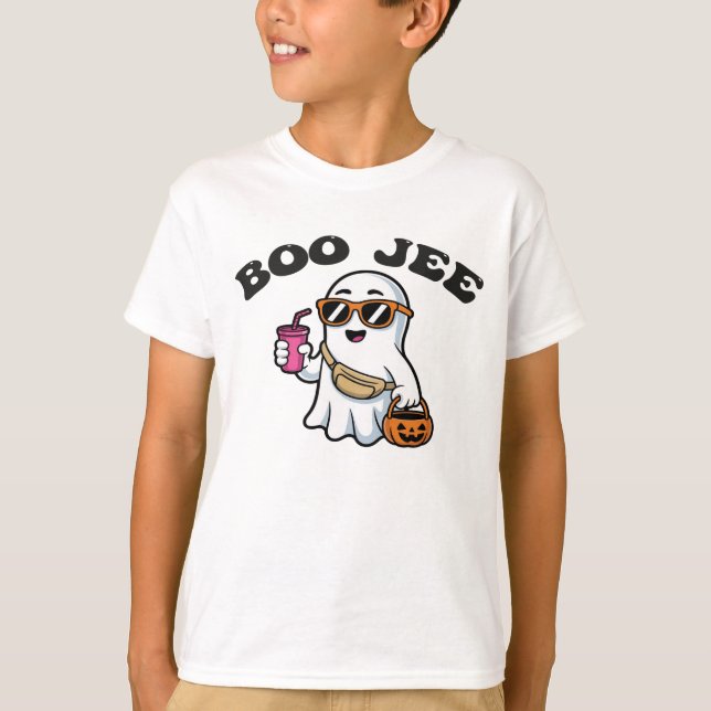 BOO-JEE Ghost – Funny Boujee Halloween Design T-Shirt (Vorderseite)