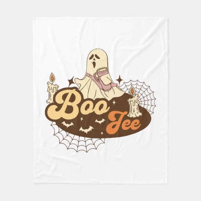 Boo-Jee Ghost Halloween lustig Fleecedecke (Vorderseite)