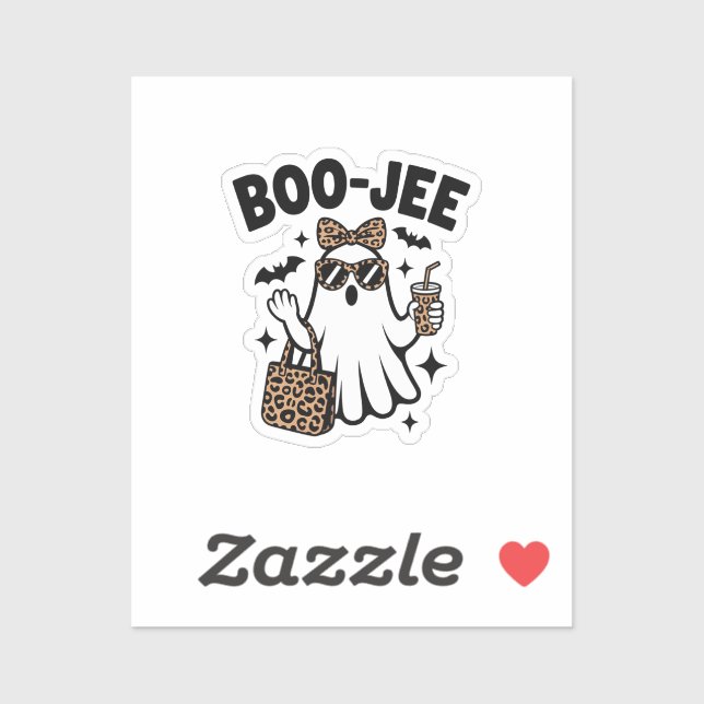 BOO-JEE Ghost – Stylish Halloween Diva Design Aufkleber (Blatt)