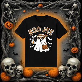 Boo-Jee Ghost | Trendy Leopard Print Halloween T-Shirt