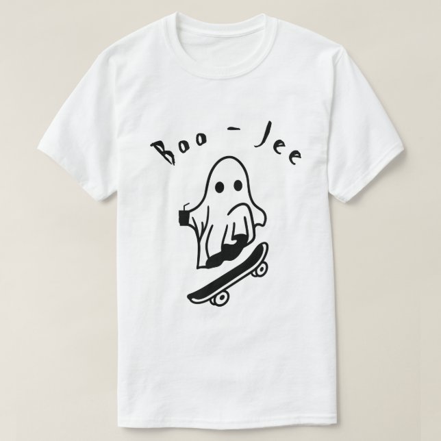 Boo Jee Halloween Ghost Coole Skaten Spooky gezeic T-Shirt (Design vorne)