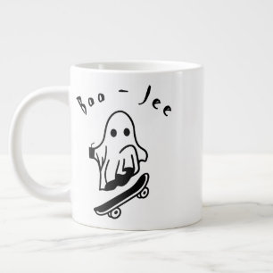 Boo Jee Halloween Ghost Skaten Spooky Zeichnungen Jumbo-Tasse