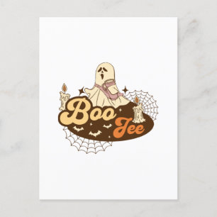 Boo-Jee Halloween lustiger Geist Postkarte