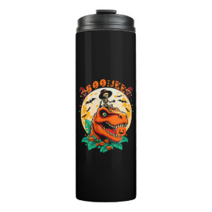 BOO-Jee Halloween: T-Rex & Skeleton Spaß Design! Thermosbecher