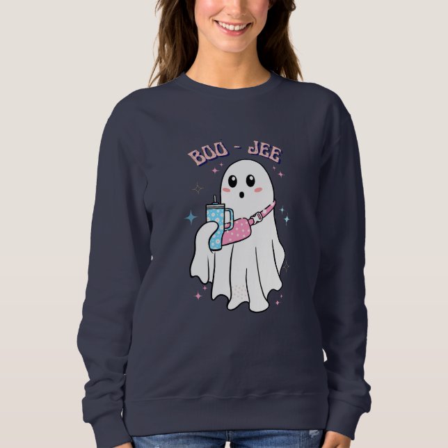 BOO-JEE Niedlich Ghost Halloween Kostümgestaltung Sweatshirt (Vorderseite)