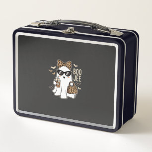 Boo Jee Süßer Geist Halloween Leopard Design_1 Metall Brotdose