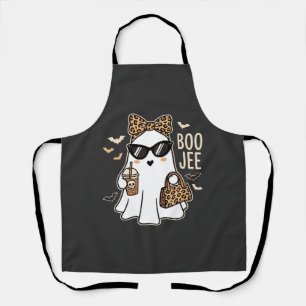 Boo Jee Süßer Geist Halloween Leopard Design_1 Schürze