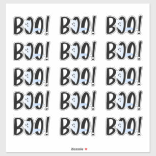 Boo ! Jeu de fantômes d'Halloween de 15 Stickers
