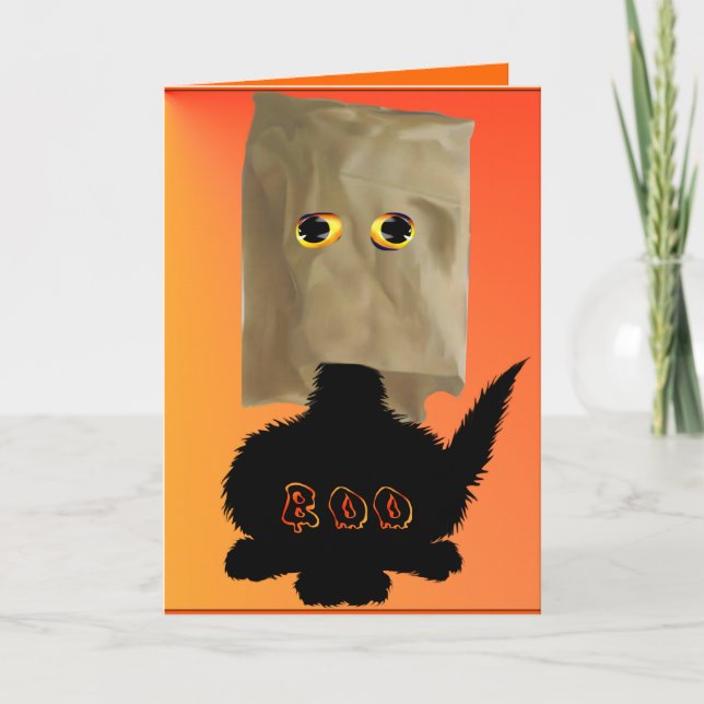 Boo Kitty Card Feiertagskarte (Vorderseite)