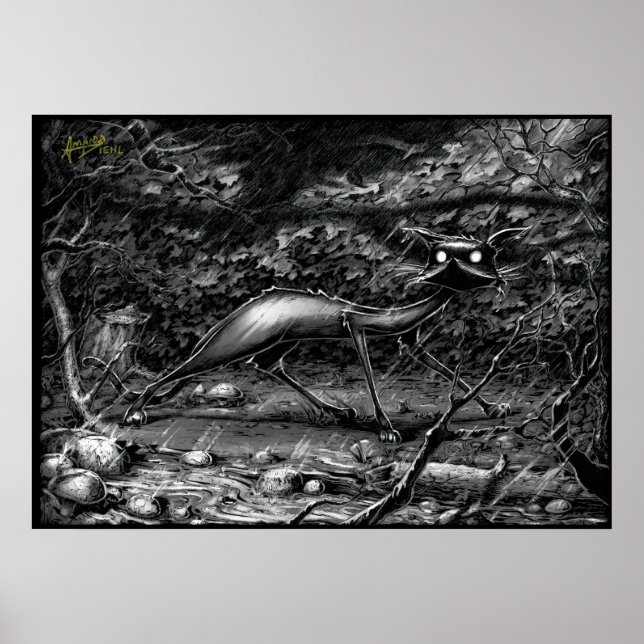 Boo Kitty Caught in einem Blitzgesturm-Poster Poster (Vorne)