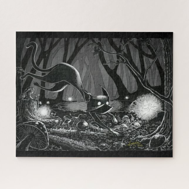 Boo Kitty Chases a Fairy Jigsaw Puzzle (Horizontal)