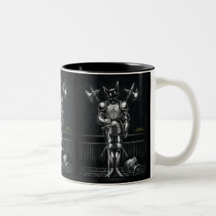 Boo Kitty in Armor Zwei-Tone-Tasse Zweifarbige Tasse