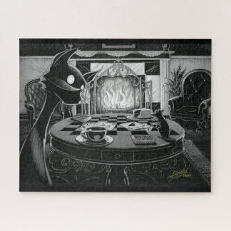 Boo Kitty Joue Cartes Jigsaw Puzzle