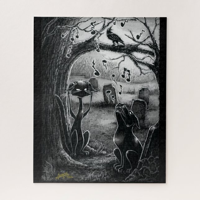 Boo Kitty, Music Critic Jigsaw Puzzle (Vertikal)