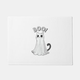 Boo Kitty Niedlich Ghost Cat Halloween Spooky Kitt Fußmatte