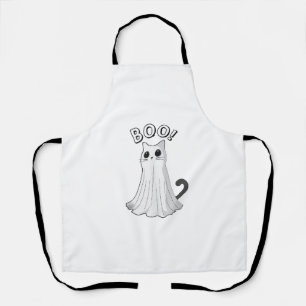 Boo Kitty Niedlich Ghost Cat Halloween Spooky Kitt Schürze