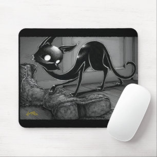 Boo Kitty pokes ein Boot Mouse Pad Mousepad