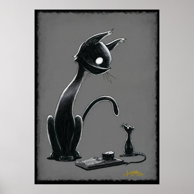 Boo Kitty Ponders Mouse Traps Poster (Vorne)
