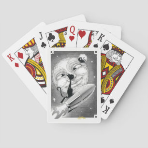 Boo Kitty Rockets zum Mond Spielkarten