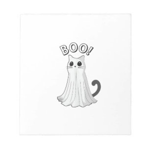 Boo Kitty Süße Geisterkatze Halloween Gruselige Kä Notizblock