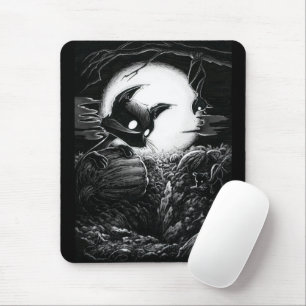 Boo Kitty überwacht einen Dig Mouse Pad Mousepad