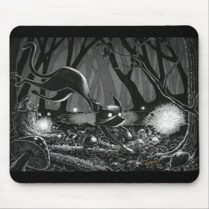 Boo Kitty verjagt eine Mäuse Pad Mousepad
