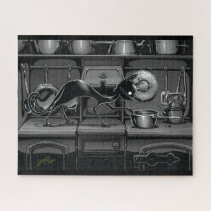 Boo Kitty voit ce qui est Cuisine Jigsaw Puzzle