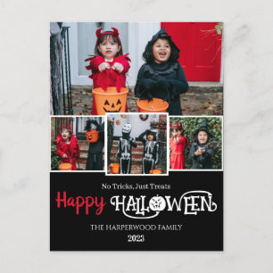 Boo Kürbis Jack-o-Laterne Happy Halloween 4 Foto Feiertagspostkarte