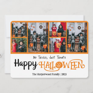 Boo-Kürbiskürbis-Jack-o-Laterne Halloween FotoColl Feiertagskarte