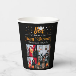 Boo-Kürbiskürbis-Jack-o-Laterne Halloween FotoColl Pappbecher
