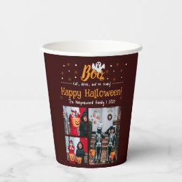 Boo-Kürbiskürbis-Jack-o-Laterne Halloween FotoColl Pappbecher