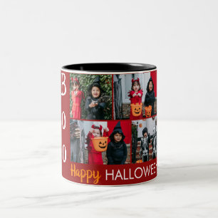 Boo-Kürbiskürbis-Jack-o-Laterne Halloween FotoColl Zweifarbige Tasse
